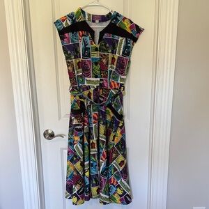 Unique Vintage Universal Monsters Midi Dress